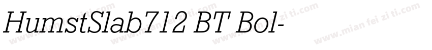 HumstSlab712 BT Bol字体转换